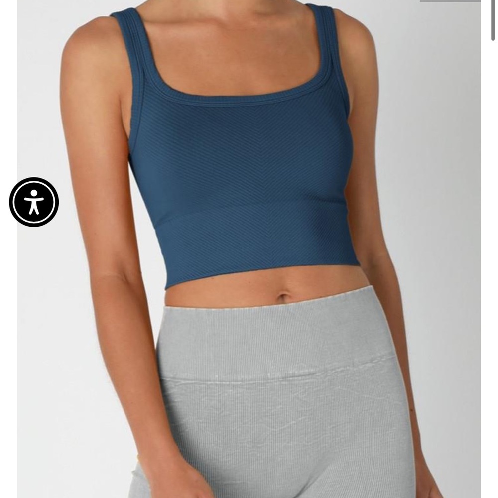 Nikibiki Chevron Ribbed Crop Top and Biker Short